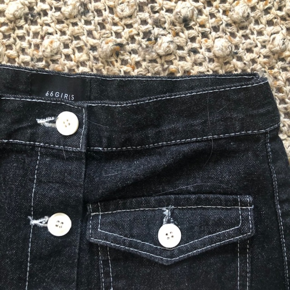 ❤  66Girls  Dark Denim Mini Skirt